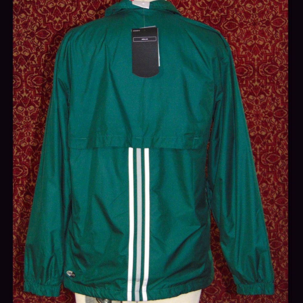 NEW ADIDAS green polyester sport jacket XS ✨ - Picture 8 of 8